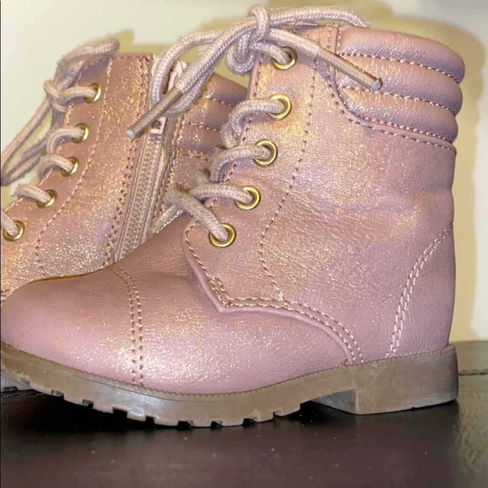 Girls Boots Dusty rose with gold sparkles